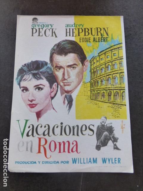 Cine: VACACIONES EN ROMA PROGRAMA DE MANO SIN PUBLICIDAD - Foto 1