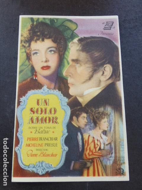 Cine: UN SOLO AMOR PROGRAMA DE MANO SIN PUBLICIDAD - Foto 1