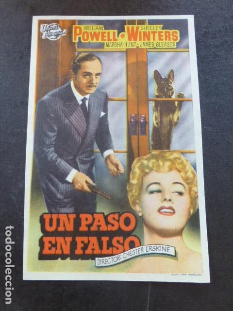 Cine: UN PASO EN FALSO PROGRAMA DE MANO SIN PUBLICIDAD - Foto 1