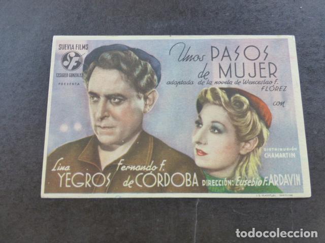 Cine: UNOS PASOS DE MUJER PROGRAMA DE MANO SIN PUBLICIDAD - Foto 1