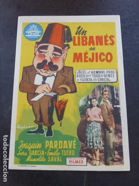 Cine: UN LIBANES EN MEJICO PROGRAMA DE MANO SIN PUBLICIDAD - Foto 1