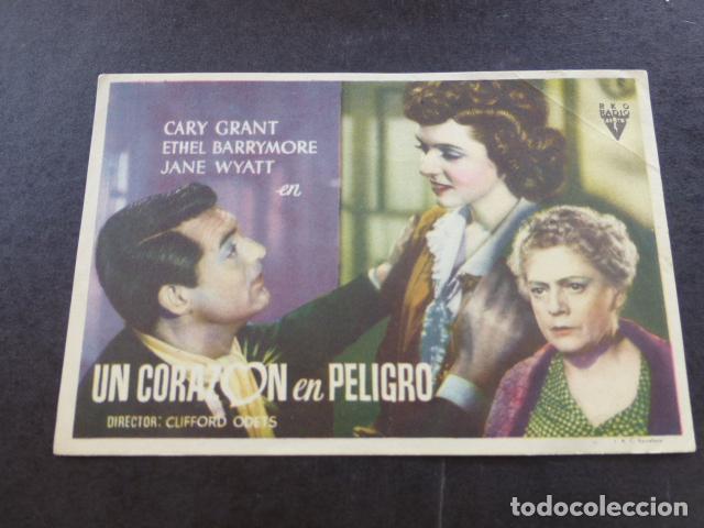 Cine: UN CORAZON EN PELIGRO PROGRAMA DE MANO SIN PUBLICIDAD - Foto 1