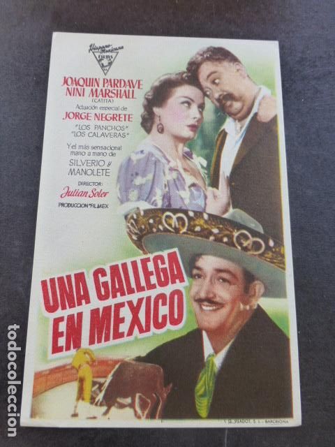 Cine: UNA GALLEGA EN MEXICO PROGRAMA DE MANO SIN PUBLICIDAD - Foto 1