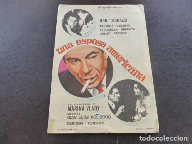 Cine: UNA ESPOSA AMERICANA PROGRAMA DE MANO SIN PUBLICIDAD - Foto 1