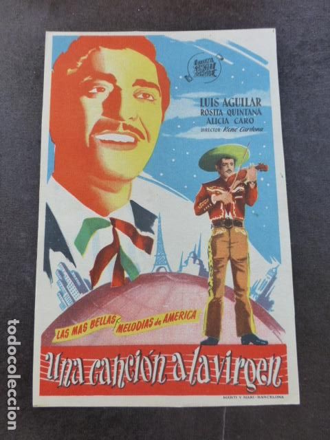 Cine: UNA CANCION A LA VIRGEN PROGRAMA DE MANO SIN PUBLICIDAD - Foto 1