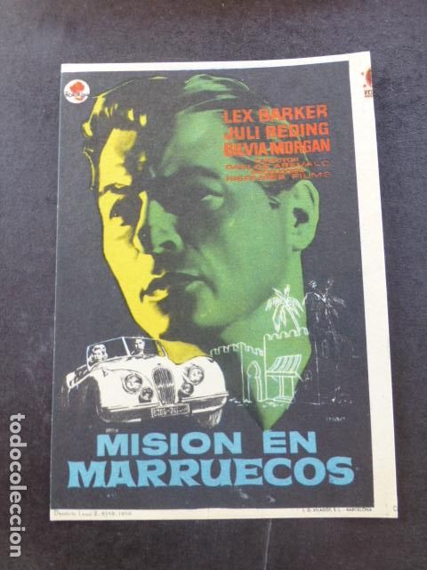 Cine: MISION EN MARRUECOS PROGRAMA DE MANO SIN PUBLICIDAD - Foto 1