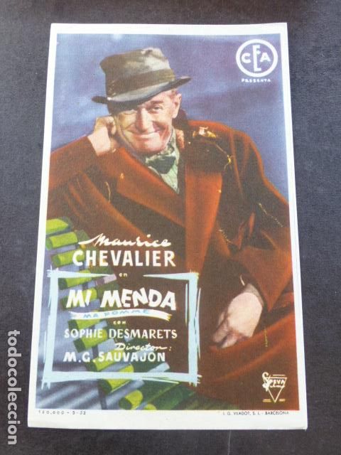 Cine: MI MENDA PROGRAMA DE MANO SIN PUBLICIDAD - Foto 1
