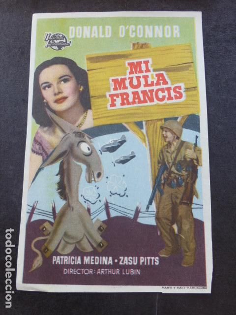 Cine: MI MULA FRANCIS PROGRAMA DE MANO SIN PUBLICIDAD - Foto 1