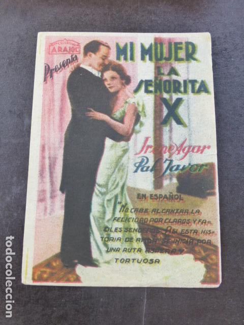 Cine: MI MUJER LA SE&Ntilde;ORITA X PROGRAMA DE MANO SIN PUBLICIDAD - Foto 1