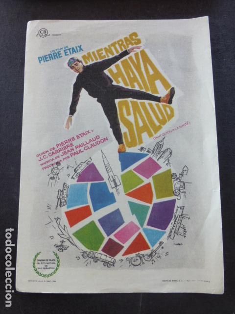 Cine: MIENTRAS HAYA SALUD PROGRAMA DE MANO SIN PUBLICIDAD - Foto 1