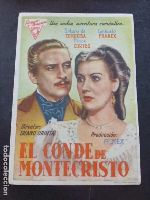 Cine: EL CONDE DE MONTECRISTO PROGRAMA DE MANO SIN PUBLICIDAD - Foto 1