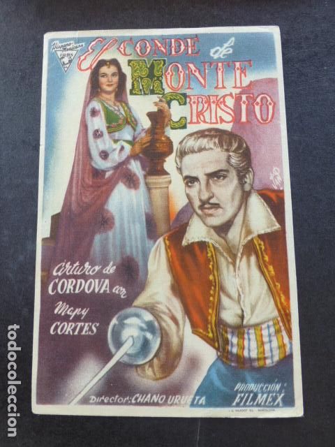 Cine: EL CONDE DE MONTECRISTO PROGRAMA DE MANO SIN PUBLICIDAD - Foto 1