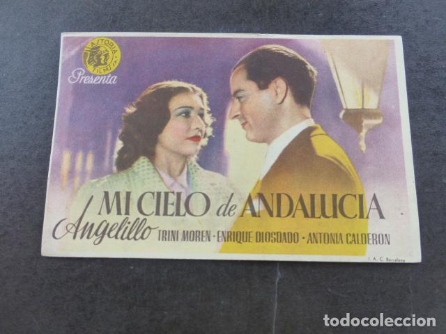 Cine: MI CIELO DE ANDALUCIA PROGRAMA DE MANO SIN PUBLICIDAD - Foto 1