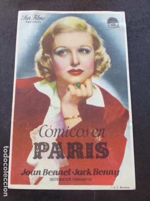 Cine: C&Oacute;MICAS EN PARIS PROGRAMA DE MANO SIN PUBLICIDAD - Foto 1