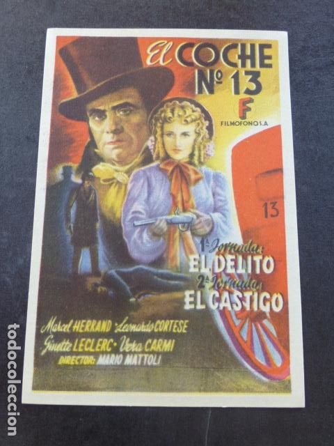 Cine: EL COCHE N&ordm; 13 PROGRAMA DE MANO SIN PUBLICIDAD - Foto 1