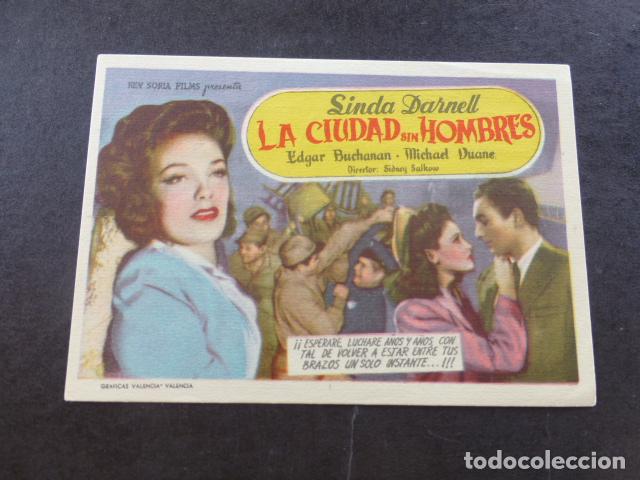 Cine: LA CIUDAD SIN HOMBRES PROGRAMA DE MANO SIN PUBLICIDAD - Foto 1