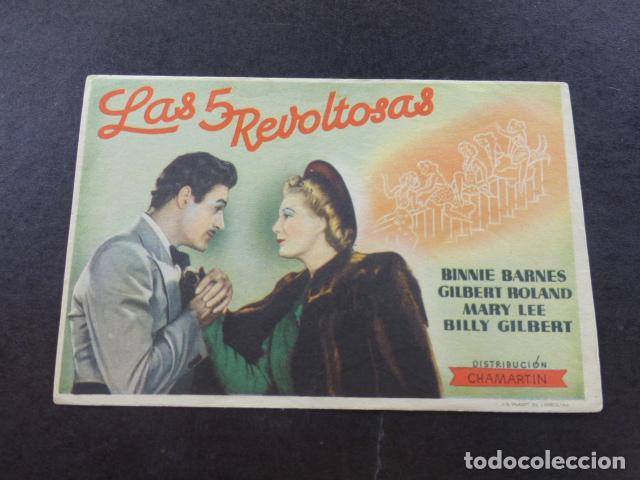 Cine: LAS 5 REVOLTOSAS PROGRAMA DE MANO SIN PUBLICIDAD - Foto 1