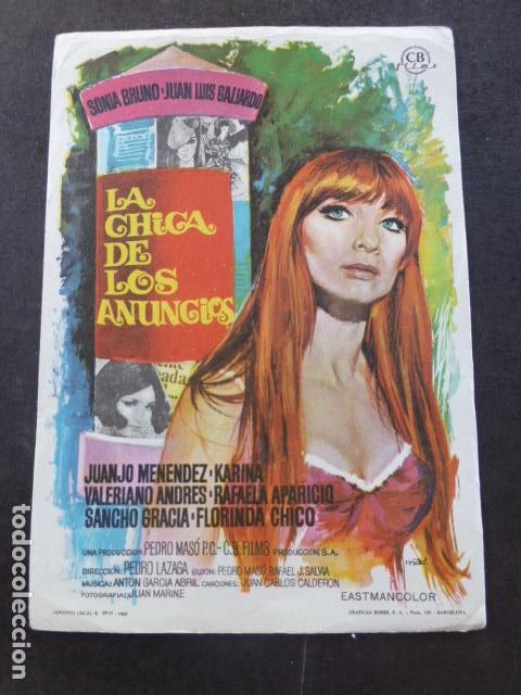 Cine: LA CHICA DE LOS ANUNCIOS PROGRAMA DE MANO SIN PUBLICIDAD - Foto 1