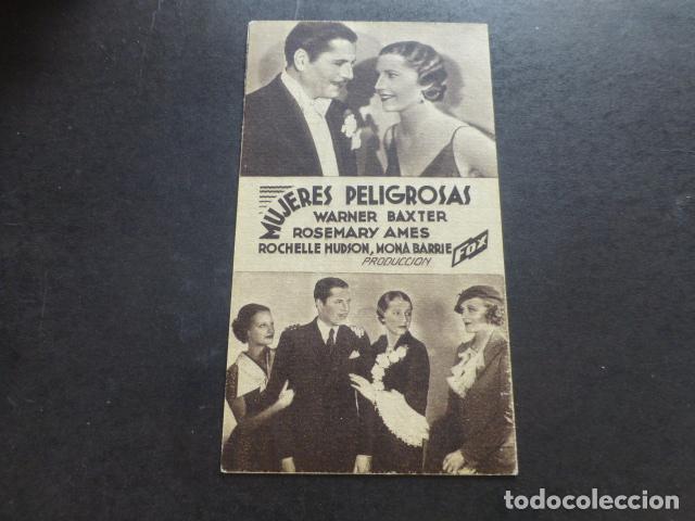 Cine: MUJERES PELIGROSAS PROGRAMA DE MANO SIN PUBLICIDAD - Foto 1