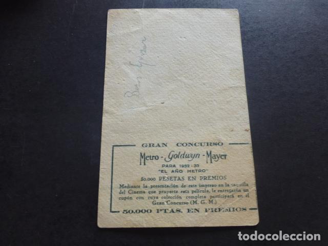 Cine: BESOS AL PASAR PROGRAMA DE MANO PUBLICIDAD - Foto 2