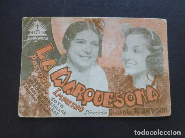 Cine: LA MARQUESONA PROGRAMA DE MANO SIN PUBLICIDAD - Foto 1