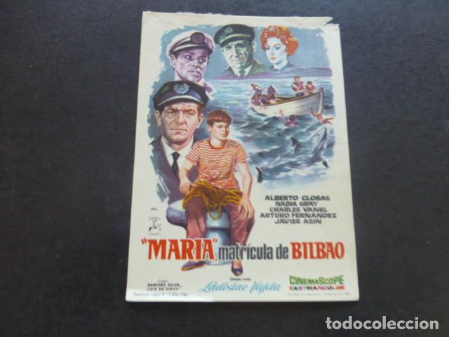 Cine: MARIA MATRICULA DE BILBAO PROGRAMA DE MANO SIN PUBLICIDAD - Foto 1