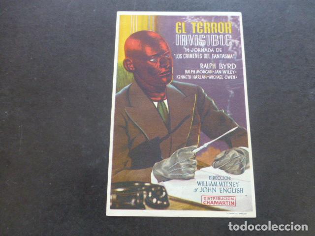 Cine: EL TERROR INVISIBLE PROGRAMA DE MANO SIN PUBLICIDAD - Foto 1