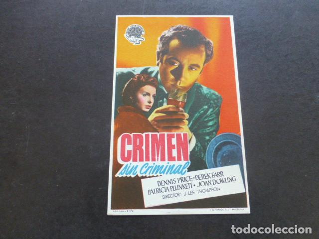 Cine: CRIMEN SIN CRIMINAL PROGRAMA DE MANO SIN PUBLICIDAD - Foto 1