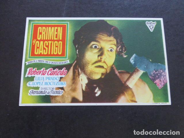 Cine: CRIMEN Y CASTIGO PROGRAMA DE MANO SIN PUBLICIDAD - Foto 1