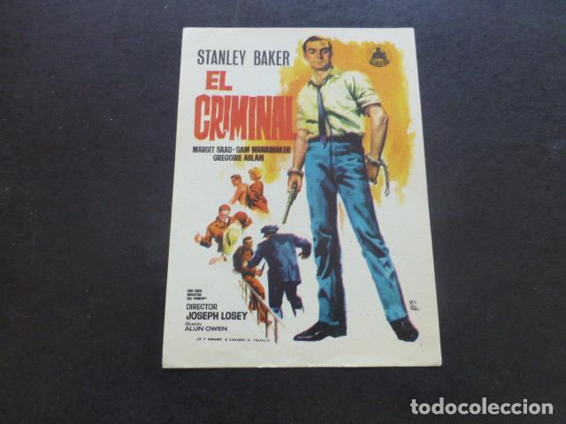 Cine: EL CRIMINAL PROGRAMA DE MANO SIN PUBLICIDAD - Foto 1