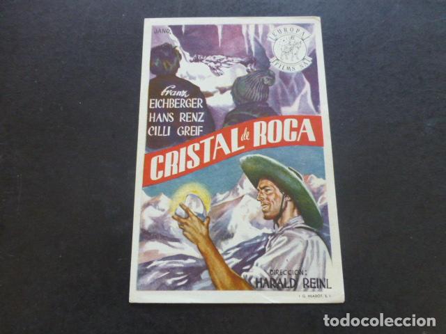 Cine: CRISTAL DE ROCA PROGRAMA DE MANO SIN PUBLICIDAD - Foto 1