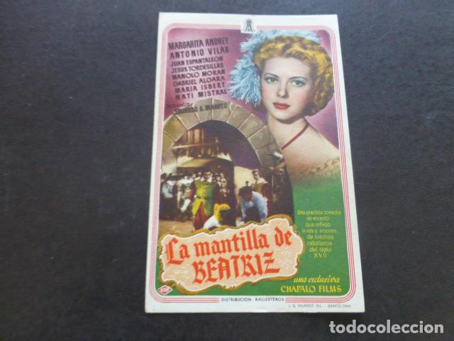 Cine: LA MANTILLA DE BEATRIZ PROGRAMA DE MANO SIN PUBLICIDAD - Foto 1