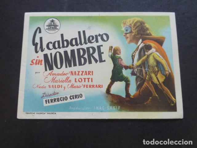 Cine: EL CABALLERO SIN NOMBRE PROGRAMA DE MANO SIN PUBLICIDAD - Foto 1