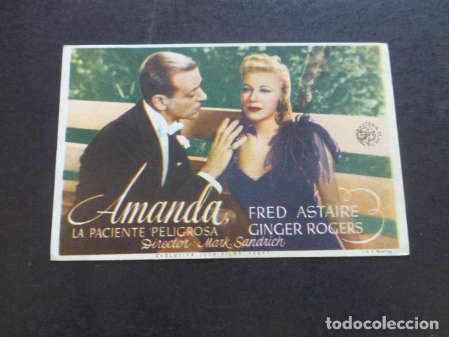Cine: AMANDA LA PACIENTE PELIGROSA PROGRAMA DE MANO SIN PUBLICIDAD - Foto 1