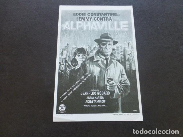 Cine: ALPHAVILLE PROGRAMA DE MANO SIN PUBLICIDAD - Foto 1