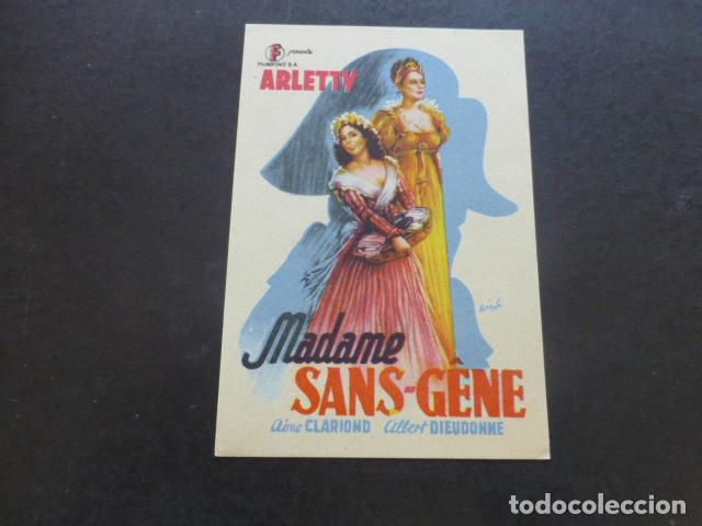 Cine: MADAME SANS GENE PROGRAMA DE MANO SIN PUBLICIDAD - Foto 1