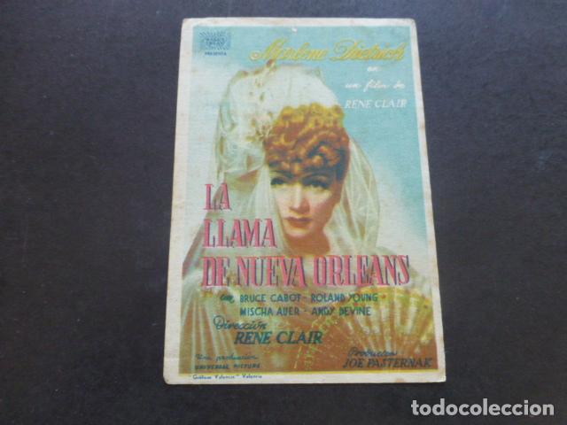Cine: LA LLAMA DE NUEVA ORLEANS PROGRAMA DE MANO SIN PUBLICIDAD - Foto 1