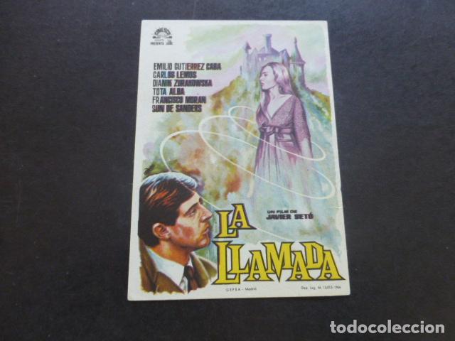 Cine: LA LLAMADA PROGRAMA DE MANO SIN PUBLICIDAD - Foto 1