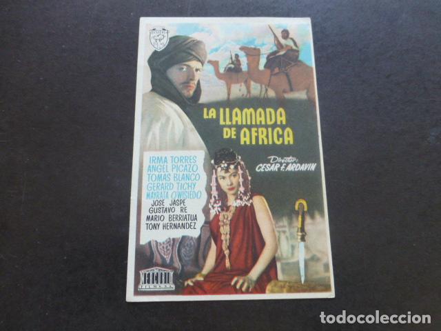 Cine: LA LLAMADA DE AFRICA PROGRAMA DE MANO SIN PUBLICIDAD - Foto 1