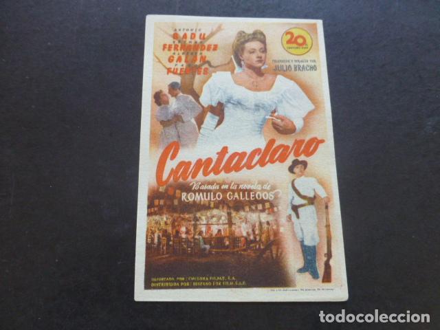 Cine: CANTACLARO PROGRAMA DE MANO SIN PUBLICIDAD - Foto 1