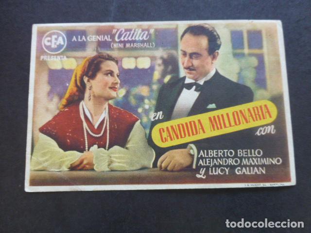 Cine: CANDIDA MILLONARIA PROGRAMA DE MANO SIN PUBLICIDA - Foto 1