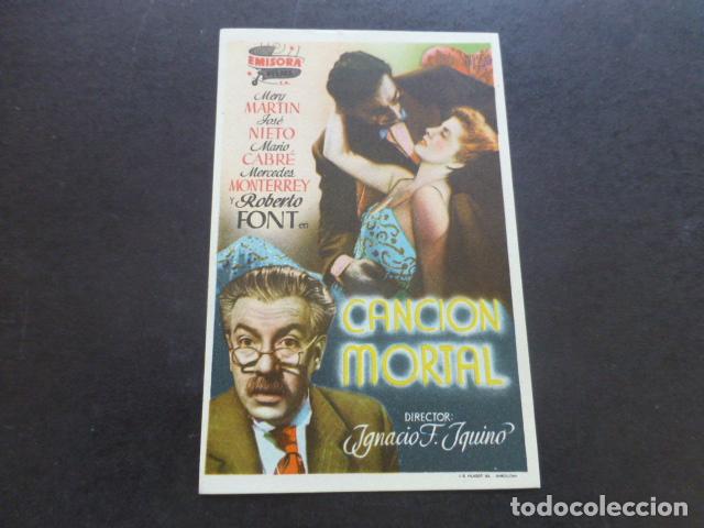 Cine: CANCION MORTAL PROGRAMA DE MANO SIN PUBLICIDA - Foto 1