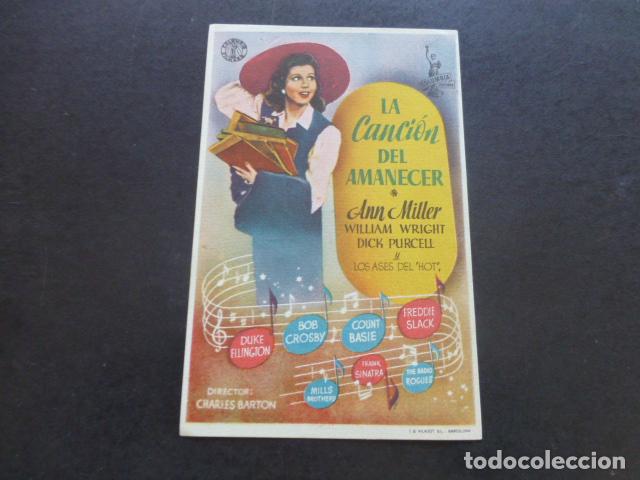 Cine: LA CANCION DEL AMANECER PROGRAMA DE MANO SIN PUBLICIDA - Foto 1
