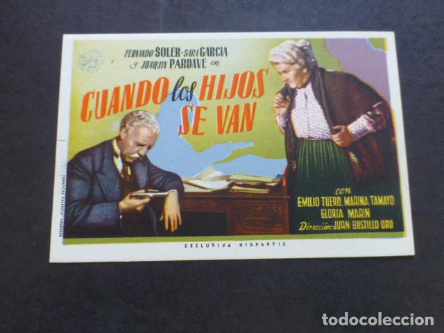 Cine: CUANDO LOS HIJOS SE VAN PROGRAMA DE MANO SIN PUBLICIDA - Foto 1