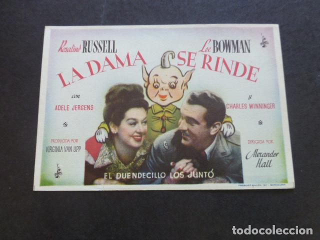 Cine: LA DAMA SE RINDE PROGRAMA DE MANO SIN PUBLICIDA - Foto 1