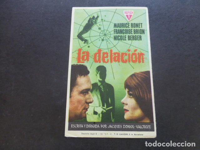 Cine: LA DELACION PROGRAMA DE MANO SIN PUBLICIDA - Foto 1