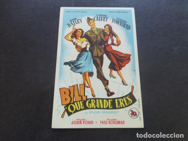 Cine: BILL QUE GRANDE ERES PROGRAMA DE MANO SIN PUBLICIDAD - Foto 1