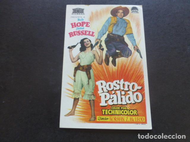 Cine: ROSTRO PALIDO PROGRAMA DE MANO SIN PUBLICIDAD - Foto 1