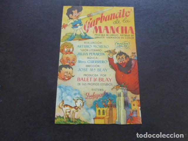 Cine: GARBANCITO DE LA MANCHA PROGRAMA DE MANO SIN PUBLICIDAD - Foto 1