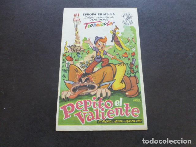 Cine: PEPITO EL VALIENTE PROGRAMA DE MANO SIN PUBLICIDAD - Foto 1